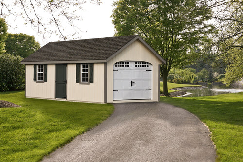 T-111 New England cape or Dutch barn Garages