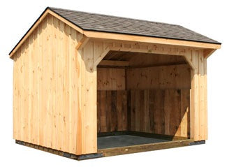 Board & batten Run-in horse stalls